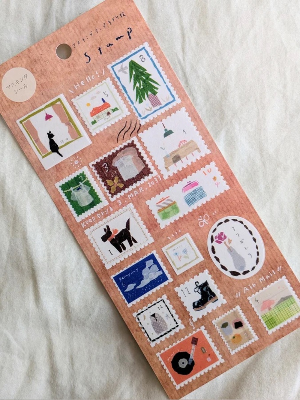 Kamiiso x Miki Tamura ‘My Favourite’ Washi Sticker Sheet - Stamp